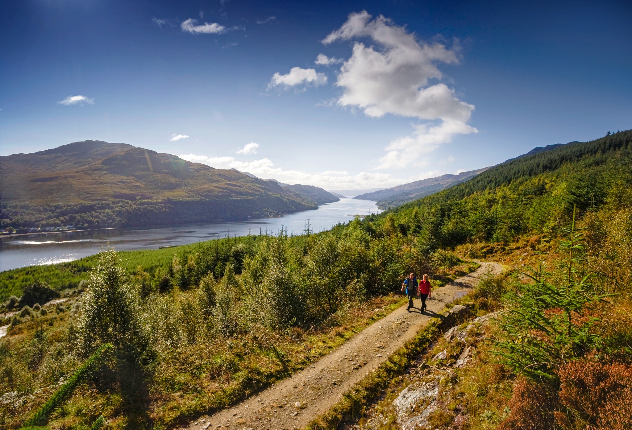 Walking up The Cobbler looking back down Loch Long
